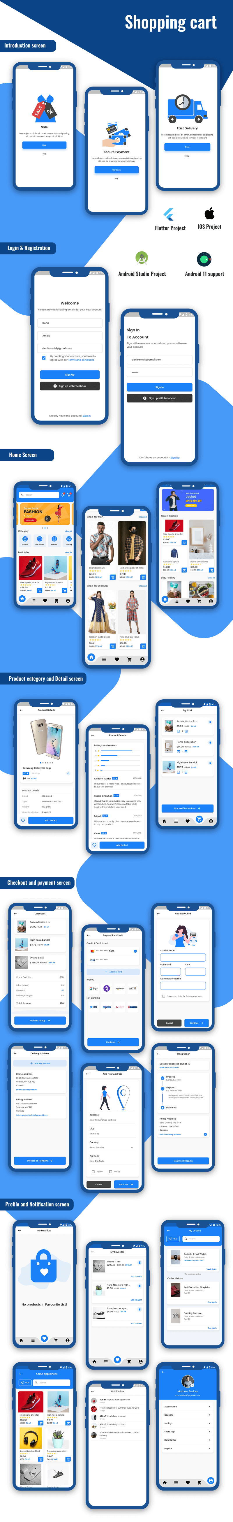 Flutter Shopping Cart UI KIT - 1