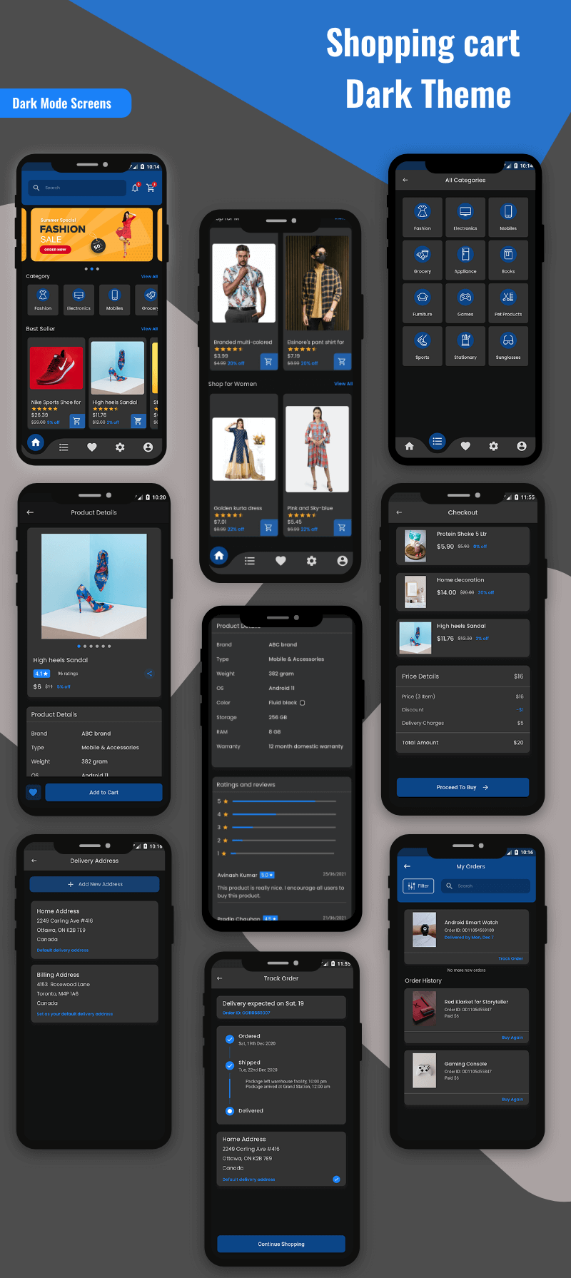 Flutter Shopping Cart UI KIT - 2